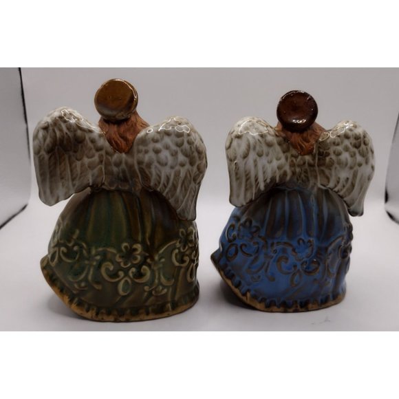 Pair of Ceramic Angels - With Harp and Book‎ - Picture 3 of 5